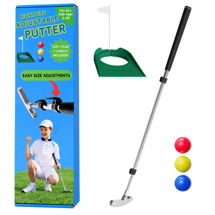 Two-way metal adjustable kids putter — Amazon main product photo