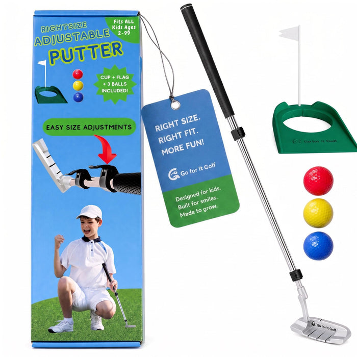 Right-handed metal adjustable kids putter — Amazon main product photo