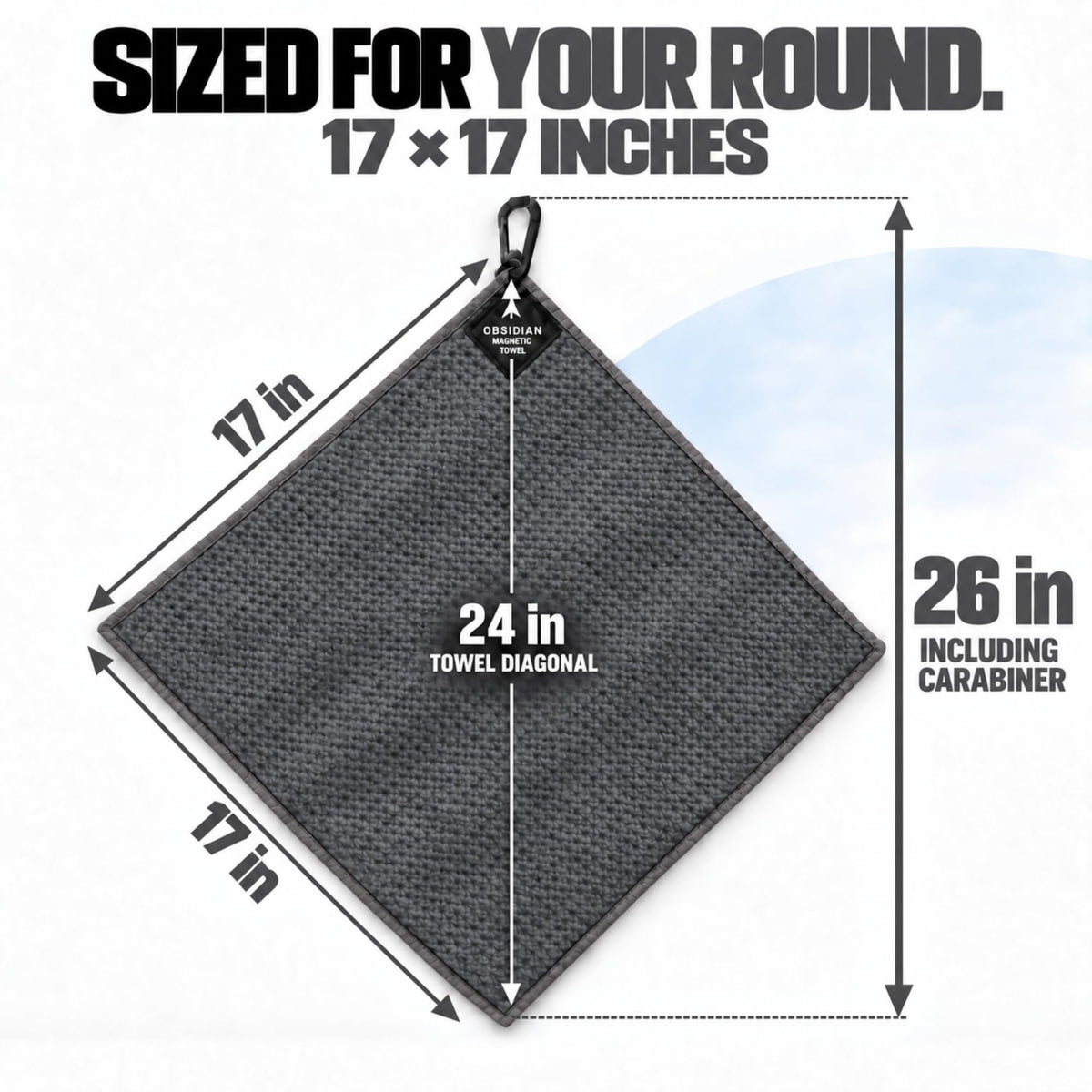 Hydro Pocket Magnetic Golf Towel – Gray – image 7