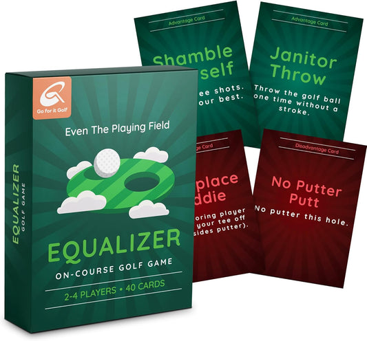 Equalizer: On-Course Golf Card Game for Adults, Interactive Fun for Every Hole, Skill-Level Equalizing Cards, Elevate Your Golf Experience, Ideal for Golfers of All Levels