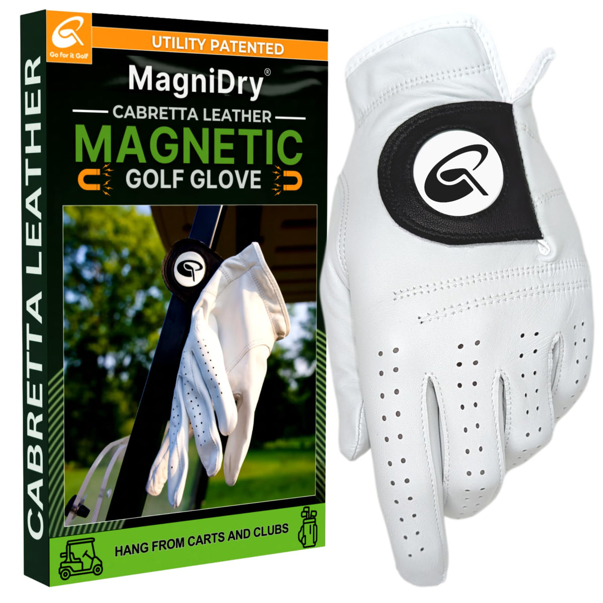 MagniDry Men’s Left-Hand Cabretta Golf Glove – Single – L