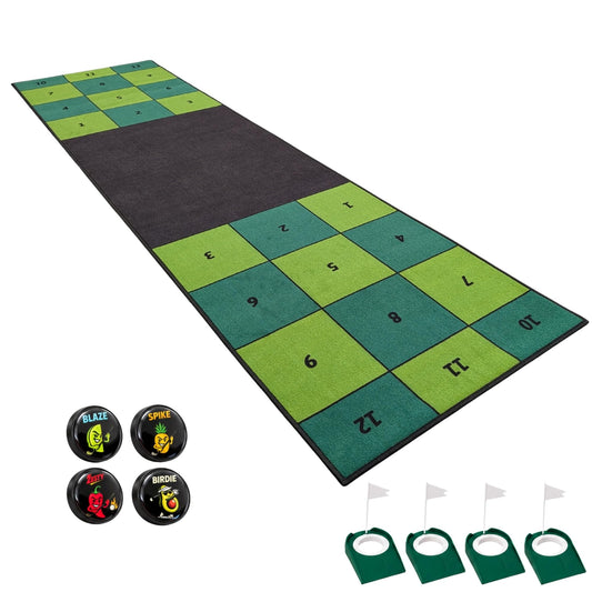 Obsidian Golf Indoor Putting Mat with 4 Cups