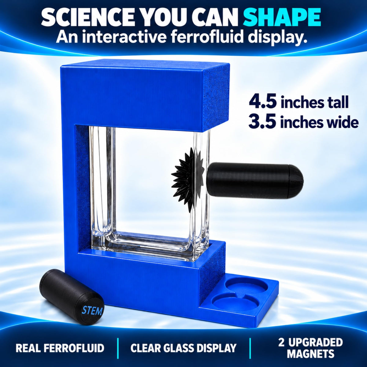 STEM Source Framed Ferrofluid Display – Navy – image 2