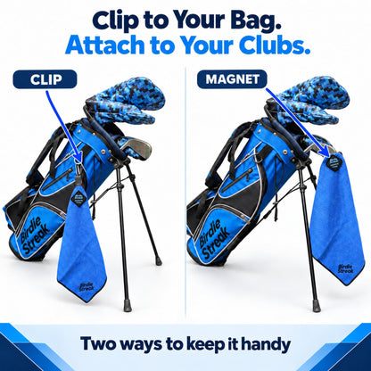 Birdie Streak Junior Magnetic Golf Towel – Blue – image 6