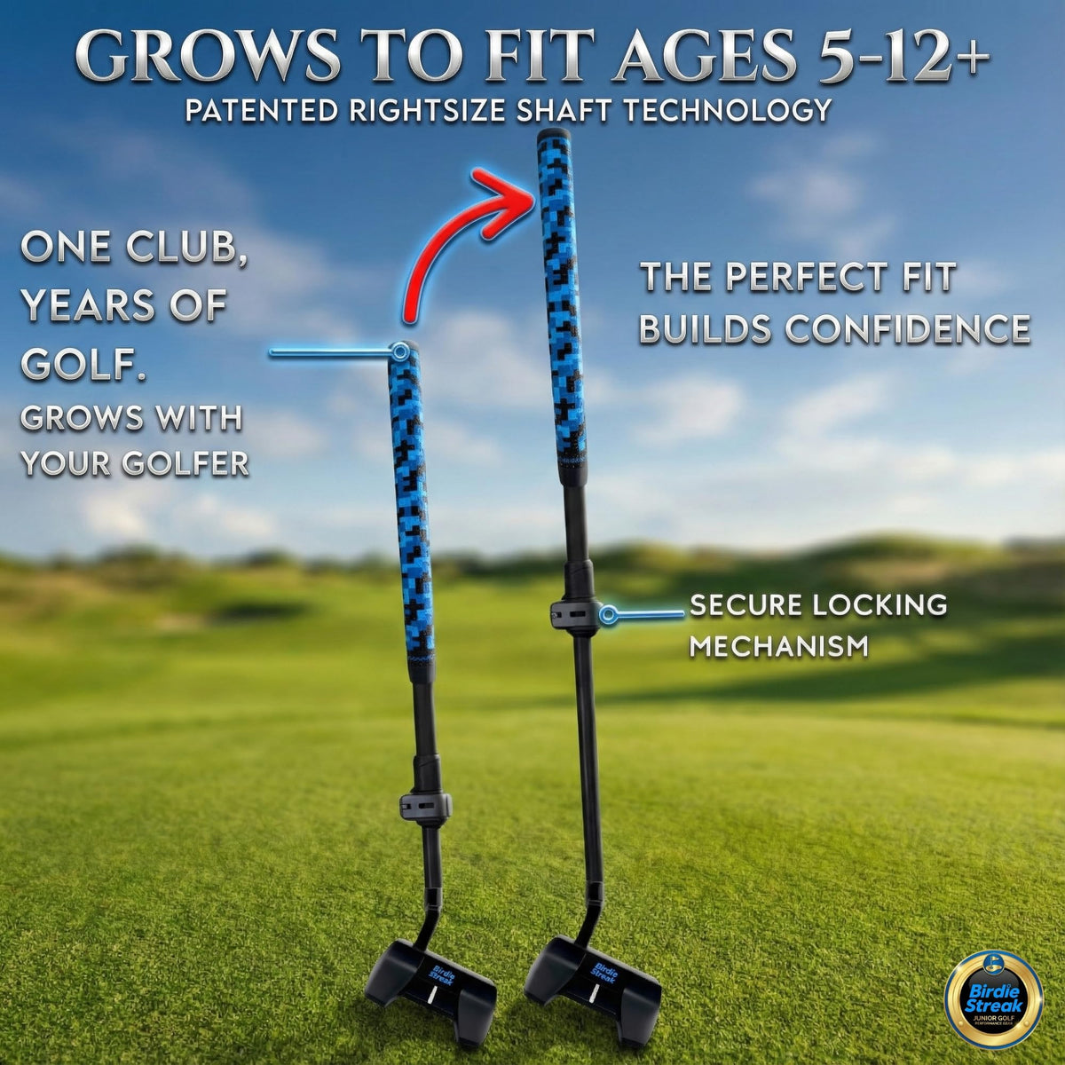 Birdie Streak Adjustable Junior Golf Club Set – Right-Handed, Ages 5–12 – image 4