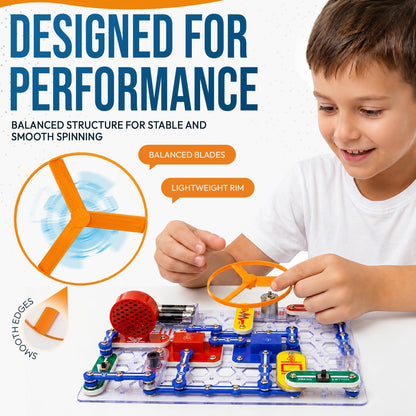 STEM Source Replacement Fans Compatible with Snap Circuits M1 – Blue, Green & Orange, 3-Pack – image 2