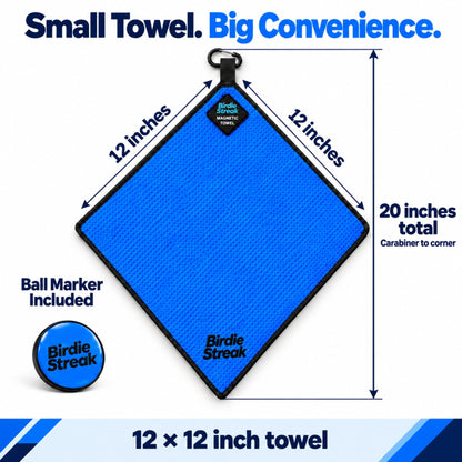 Birdie Streak Junior Magnetic Golf Towel – Blue – image 5