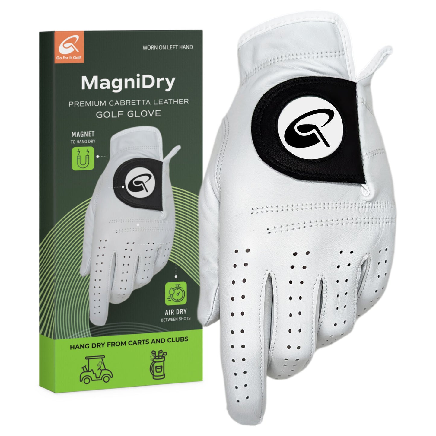 MagniDry Golf Glove Premium Cabretta with Magnet Strap (24ct Case)