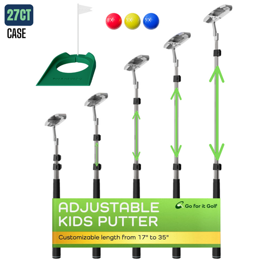 RightSize Adjustable Kids Putter Kit, Right Hand, Alloy (27c Case)