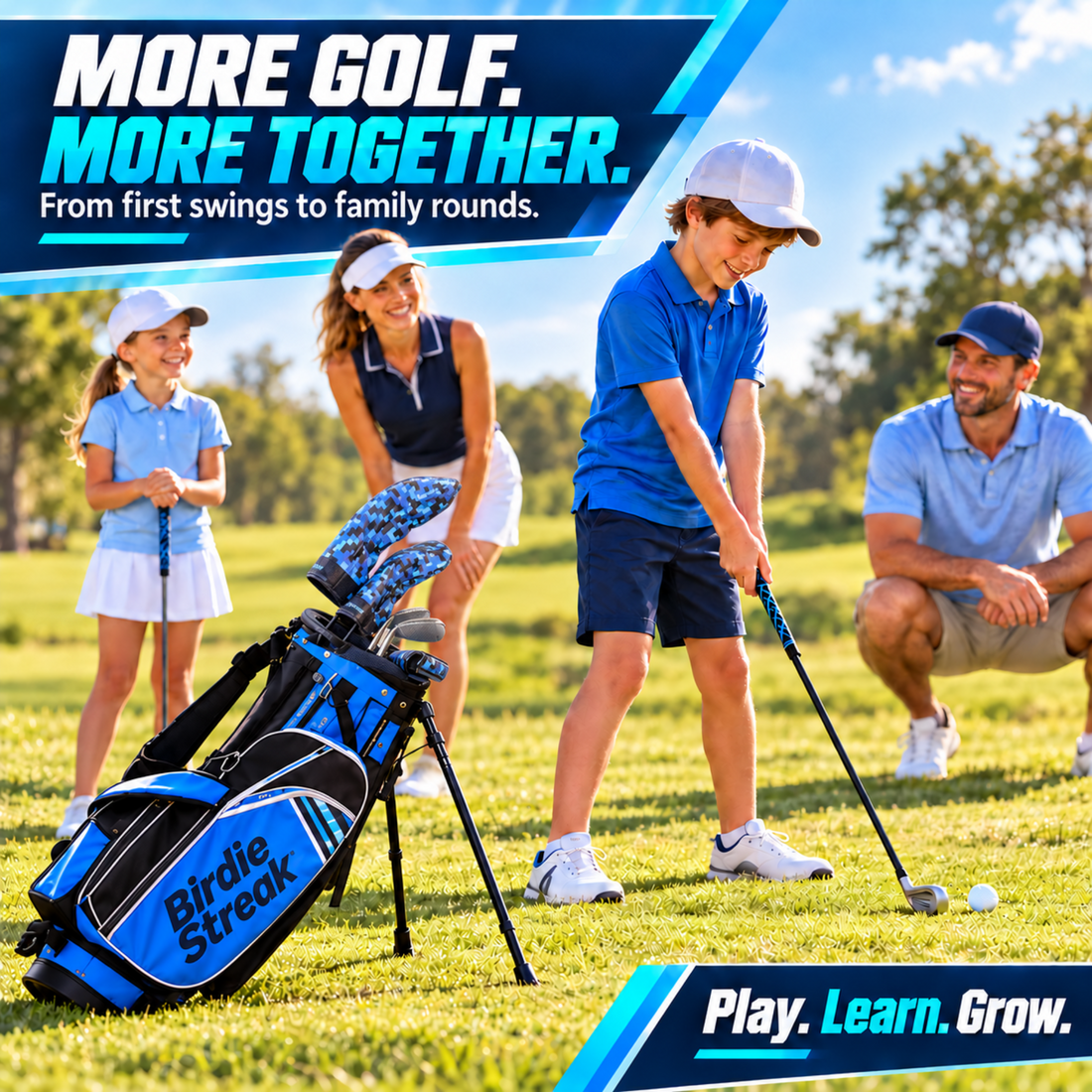 Birdie Streak adjustable junior golf set