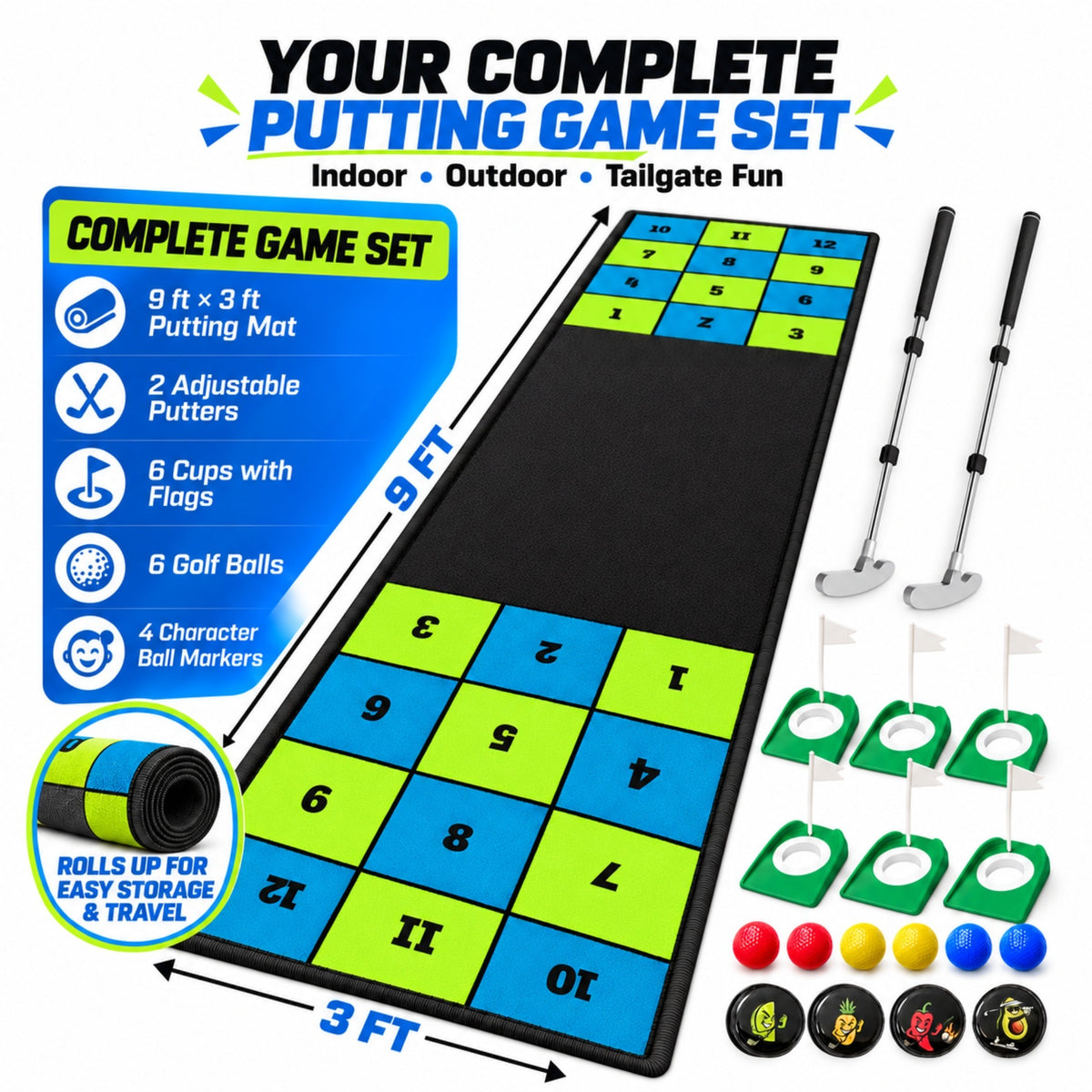 Capture the Cup black and green putting game PT01 product image